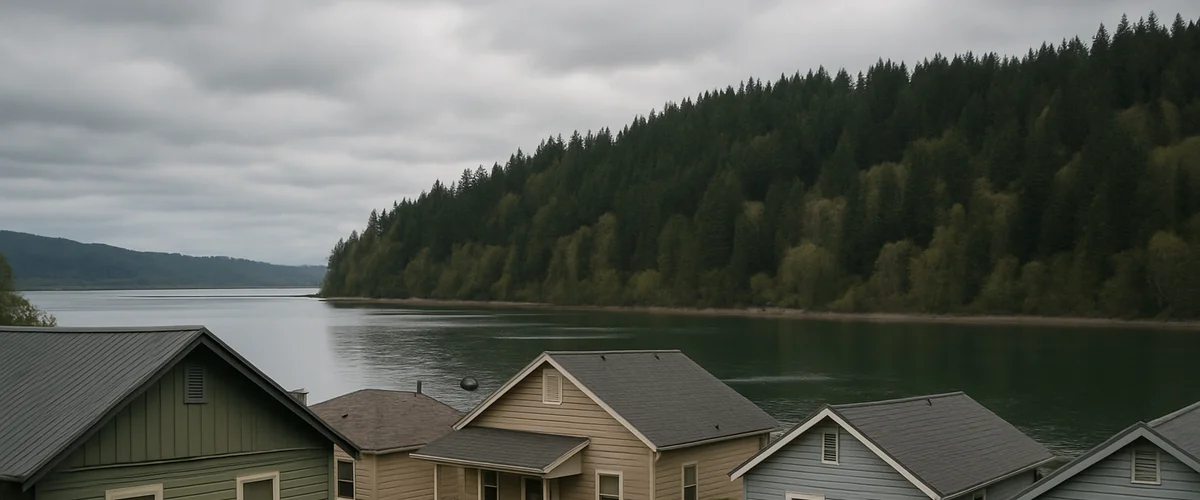 Riverside homes in Kalama, WA along the Columbia River
